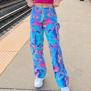 Host Pick✨ Forever 21 Rainbow Oil Slick Jeans High Waist